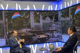 委内瑞拉环球电视台（Globovisión）刚播放节目《越南革命英雄主义：从争取独立的战争到国家建设的征程》。图自越通社
