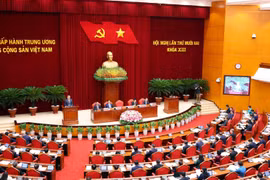 越共中央总书记苏林主持会议并致开幕词。图自越通社
