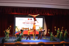 节目《越南竹》拉开了2026年在柬埔寨举办的越南文化周开幕式文艺演出序幕。图自越通社