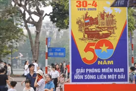 越南全国正沉浸在北南团聚50周年这一历史性时刻的喜悦之中。图自越通社