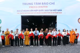 2025年联合国卫塞节新闻中心剪彩揭幕。图自越通社