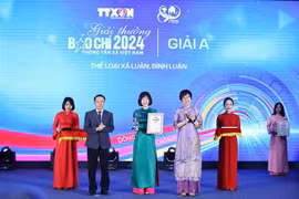 2024年越南通讯社新闻奖一等奖获得者。图自越通社