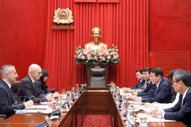 会见现场。图自越通社