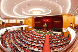 10月5日，越南共产党第十四届中央委员会第四次全体会议在河内开幕。图自越通社