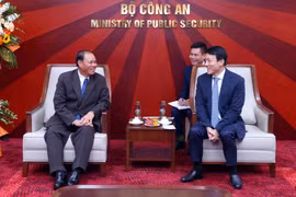 会见现场。图自越通社