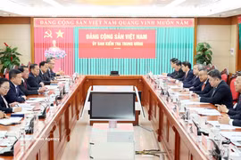 会谈现场。图自越通社