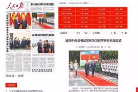中国媒体纷纷报道中共中央总书记、国家主席习近平访越之旅 截图