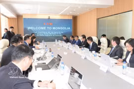 会谈现场。图自越通社