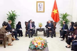 会见场景。图自越通社