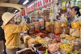 小型杂货店正面临来自现代零售模式的价格竞争和商品多样性压力。图自越通社