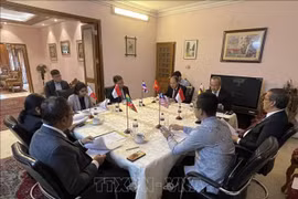 会议场景。图自越通社