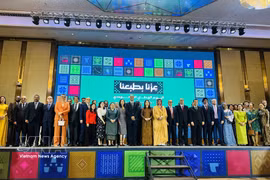与会代表合影。图自越通社