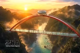 宣光省和顺玻璃桥效果图。图自越通社
