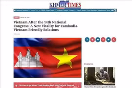 柬埔寨《高棉时报》刊登的文章。图自越通社