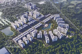 兴安省2号安美工业园区工人宿舍及社会住房项目总体效果图。图自越通社