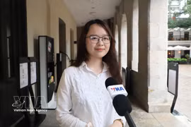 香港大学艺术与人文学院学生阮梅庆芝。图自越通社