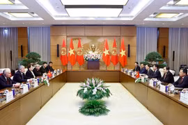 会见场景。图自越通社