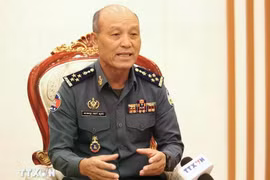 柬埔寨王家军副总司令、国家宪兵总司令邵速卡大将。图自越通社
