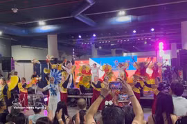 越南文化推广活动受到众多参观者的关注。图自越通社