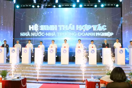 “国家—学校—企业”合作生态体系发布仪式。图自越通社