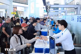 内排国际机场春运期间旅客吞吐量创新纪录。图自越通社