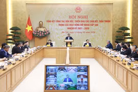 范明政总理在会上发言。图自越通社