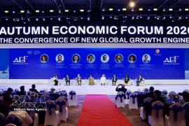 “新时代合作框架”专题对话会现场。图自越通社
