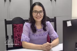 越南社会科学翰林院环境地理与可持续发展研究所所长阮氏碧月。图自越通社