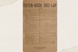 越南民主共和国的《独立宣言》。胡志明博物馆供图