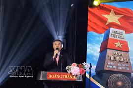 越南驻捷克大使杨怀南在大会上发言。图自越通社