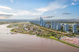 红河景观大道轴线项目效果图。图自越通社