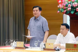越南工贸部副部长阮生日新解答媒体记者的提问。图自越通社