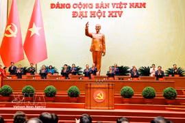 越共十四大筹备会议主席团。图自越通社