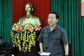 政府副总理陈红河在会上发表总结发言时。图自越通社