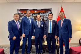 越南政府副总理裴青山会见美国联邦快递（FedEx）集团总裁兼首席执行官拉杰·苏布拉马尼亚姆。图自《国际报》