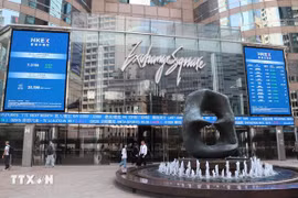 香港证券交易所。图自越通社