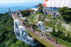 岘港市的金桥。图自越通社