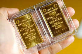 5月9日越南国内黄金价格下调100万越盾。图自互联网
