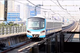 胡志明市地铁一号线。图自越通社