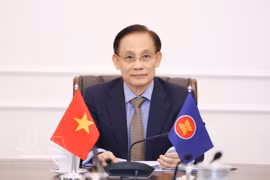 越共中央政治局委员、外交部长黎怀忠。图自越通社