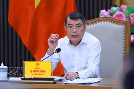 越南政府总理黎明兴在会上发表讲话。图自越通社