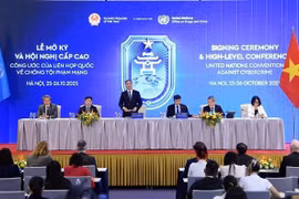 国际记者会现场。图自越通社