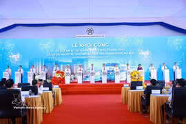 越南政府总理黎明兴出席租赁住房开工仪式。图自越通社