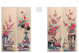 探索越南四屏画中的文化深度