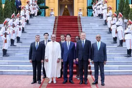 国家主席梁强接受各国大使递交国书