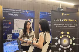 岘港市创新创业展览会现场。图自越通社