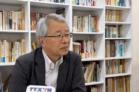 日本共产党《赤旗报》的资深记者北川寿史（Toshifumi Kitagawa）。图自越通社