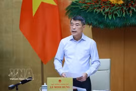 越南政府总理黎明兴发表讲话。图自越通社
