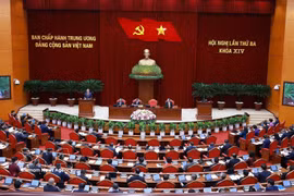 越共第十四届中央委员会第三次全体会议在河内隆重开幕
