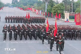 阅兵排练活动。图自越通社